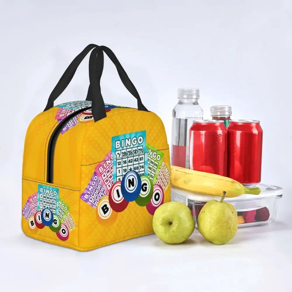 Hot Game Bingo Lunch Bag Leakproof Cooler Thermal Insulated Lunch Box For Women Kids School Beach Camping Travel Food Tote Bags