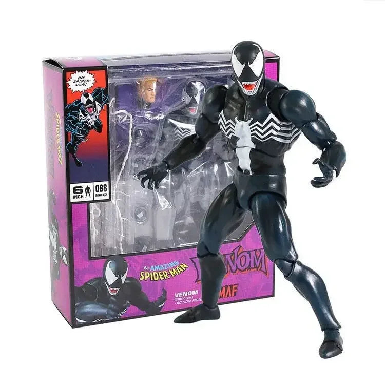 Mafex 088 Marvel Spider-Man Venom Comic Ver Re-Release Action Figures The Amazing Spiderman Collectible Toys Children For Gifts