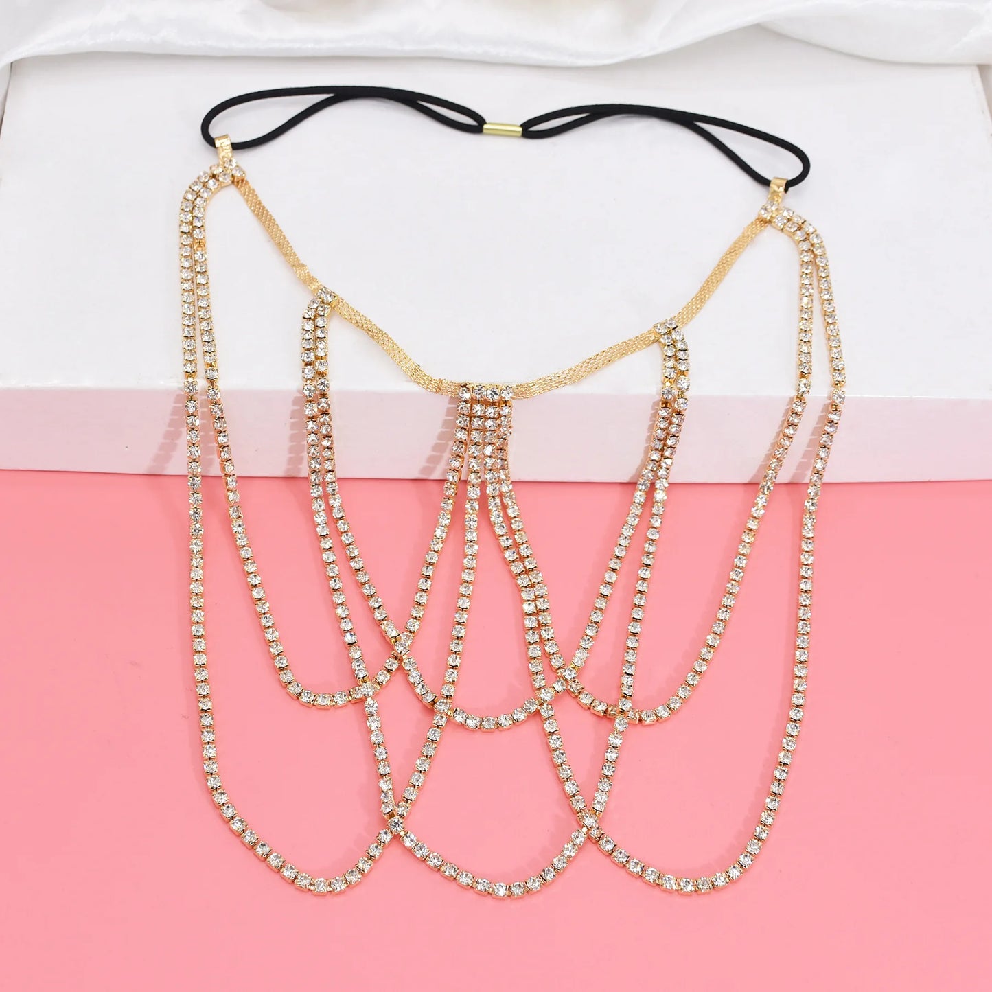 Gold Color Multi-layer Crystal Thigh Chain For Women Sexy Nightclub Leg Chain Summer Beach Party Gift Body Jewelry Accessories