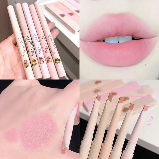 Milk Matte Smooth Lip Liner Pen Long Lasting Lipstick Contouring Waterproof Lip Stick Pencil Nude Pink Lip Tint Lipliner Makeup