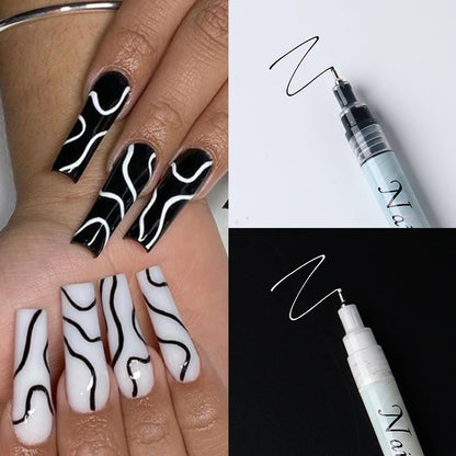 Nail Art Pen Set Drawing Graffiti Gel Pencil Plastic Waterproof Painting Liner Brush White Marker Pen Nail Manicure Decoration T