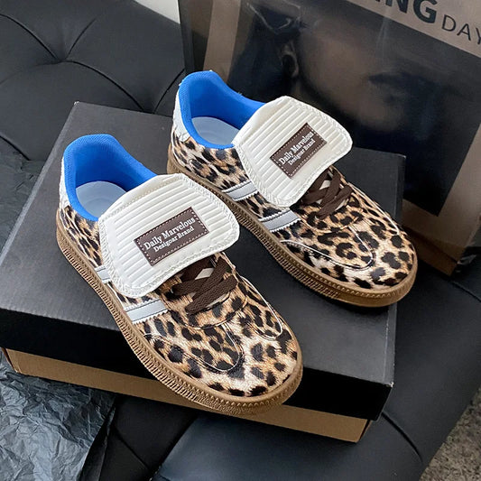 Brand Hot Fashion Leopard Shoes Women's Sneakers 2024 Trend Platform Skateboard Sneakers Woman Luxury Shoes zapatillas de mujer