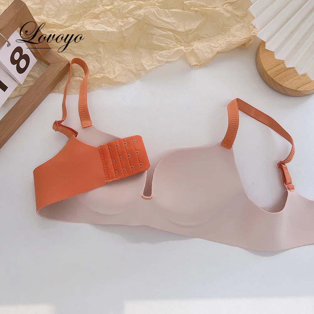 Fashion Women Seamless Bra Sexy Push Up Bralette Underwear Wireless Female Lingerie Letter Pattern Bras Three Quarters