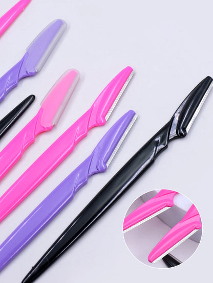 30Pcs/Bottle Eyebrow Razors With Container Facial Eye Brow Trimmer In Case Hair Removal Shaver Safe Blades Trimming Tools