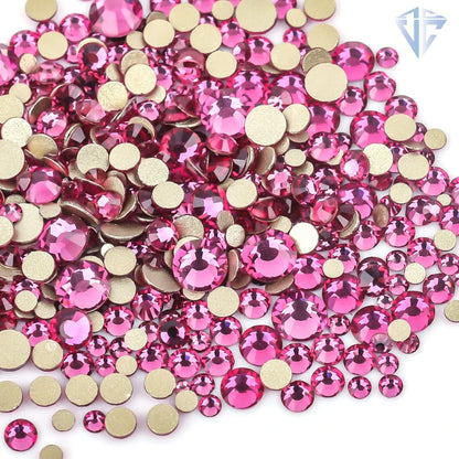 SS4-SS20 Mix Size Clear Crystal Non HotFix Gold FlatBack Rhinestones Decorations DIY Glitter Stones 3D Nail Art Accessories