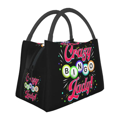 I Love Bingo Game Insulated Lunch Bags for School Office Waterproof Cooler Thermal Lunch Box Women lunchbag