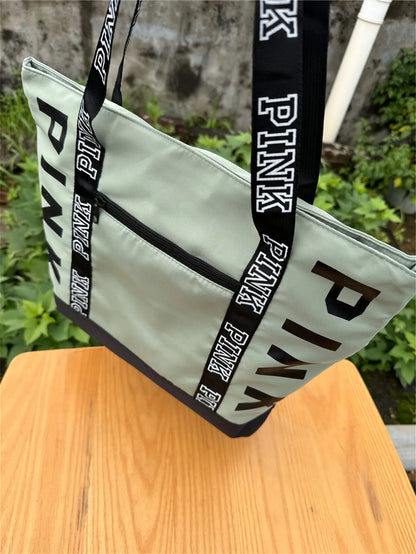 Literary Nylon Tote Bag For Women Large Capacity Shoulder Bag Fashion Letter Strap Handbags Large Capacity Tote Bag