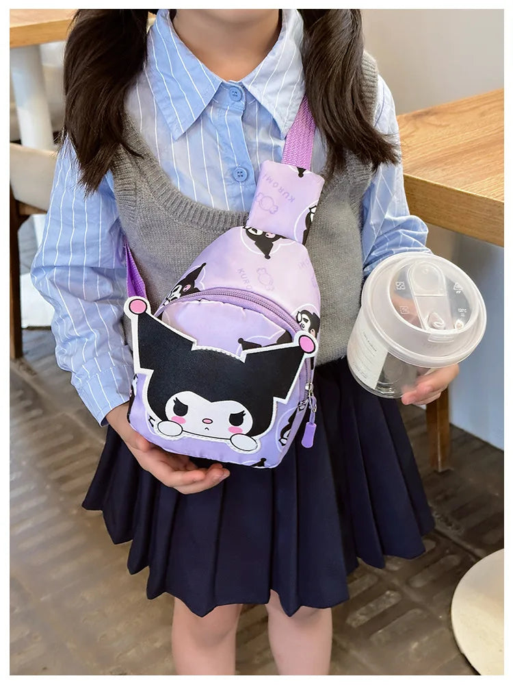 Sanrio Tide Children's Backpack Cartoon Cute Male and Girls Crossbody Shoulder Bag South Korea Ultra Light Children's chest bag