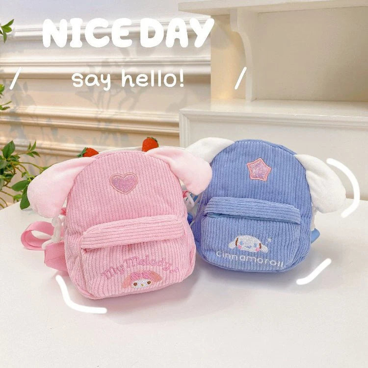 Kawaii Sanrio Plush Bag My Melody Kuromi Cartoon Animal Handbag Cute Cinnamoroll Storage Tote Bags Women Girls Birthday Gifts