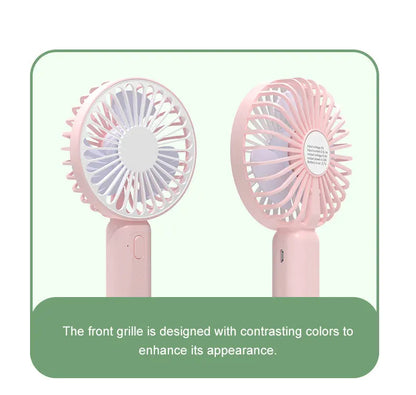 1pc New Portable Fan Office Desktop Multifunctional Folding Headed Small Electric Fan USB Mini Portable High Wind Pocket Fan