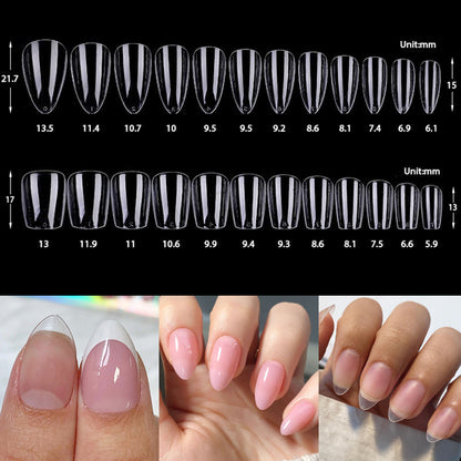 120pcs XXS Short Almond Full Cover Sculpted Soft Gel Nail Tips Press on Nail Extension System Nail Artificial Fake Nail Supplies