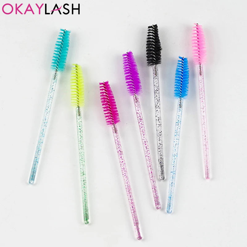 100pcs Disposable Eyelash Brushes Spoolies Micro Lash Mascara Wands Combs Wholesale For Eyelash Extension Makeup