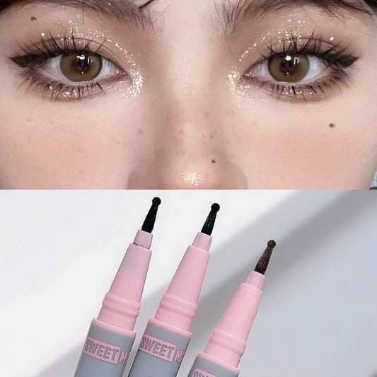 Natural Lifelike Fake Freckle Makeup Pen Liquid Lightweight Round Head Fake Spot Pen long Lasting Waterproof Face Dot Mole Pen