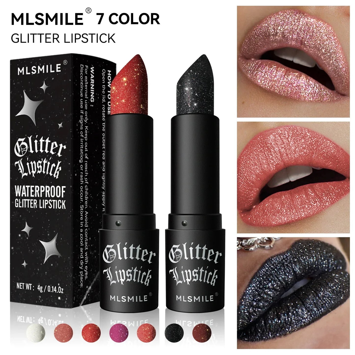 Diamond Lipstick Matte Glitter Lip Tint Balm Waterproof Long Lasting Pearl Shine Lip Gloss White Shimmer Sexy Lip Makeup