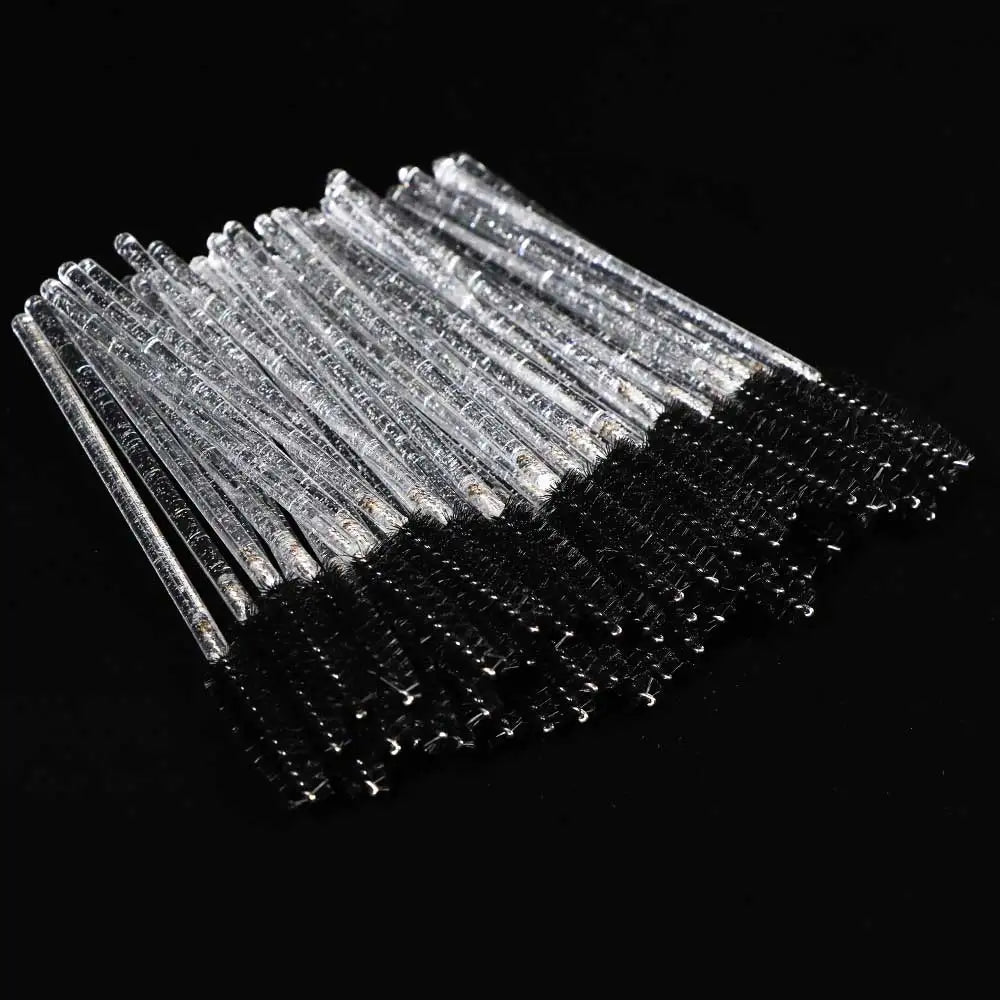 Disposable Crystal Eyelashes Brush Comb 50Pcs Eye Lashes Extension Mascara Wands Makeup Professional Makeup Beauty Tool