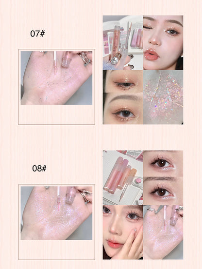 Gem Tear Liquid Eye Shadow Broken Diamond Sequins Eyeliner Pearlescent Fine Flash Silkworm Brightening Highlight Eyeshadow Stick