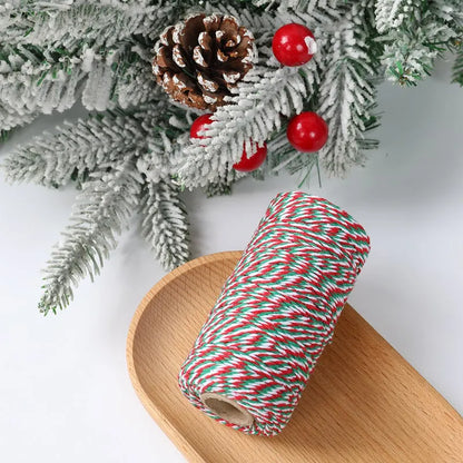 Christmas Wrapping String Rope Merry Christmas Decoration For Home 2024 Navidad Natal Noel Gift Box Packaging Rope New Year 2025