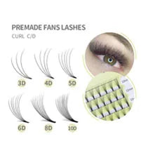 GLAMLASH Colored Lashes Y Blue Purple YY Shape Eyelash Extensions 0.07 C/D Natural Soft Synthetic Mink Bloom False Eyelash