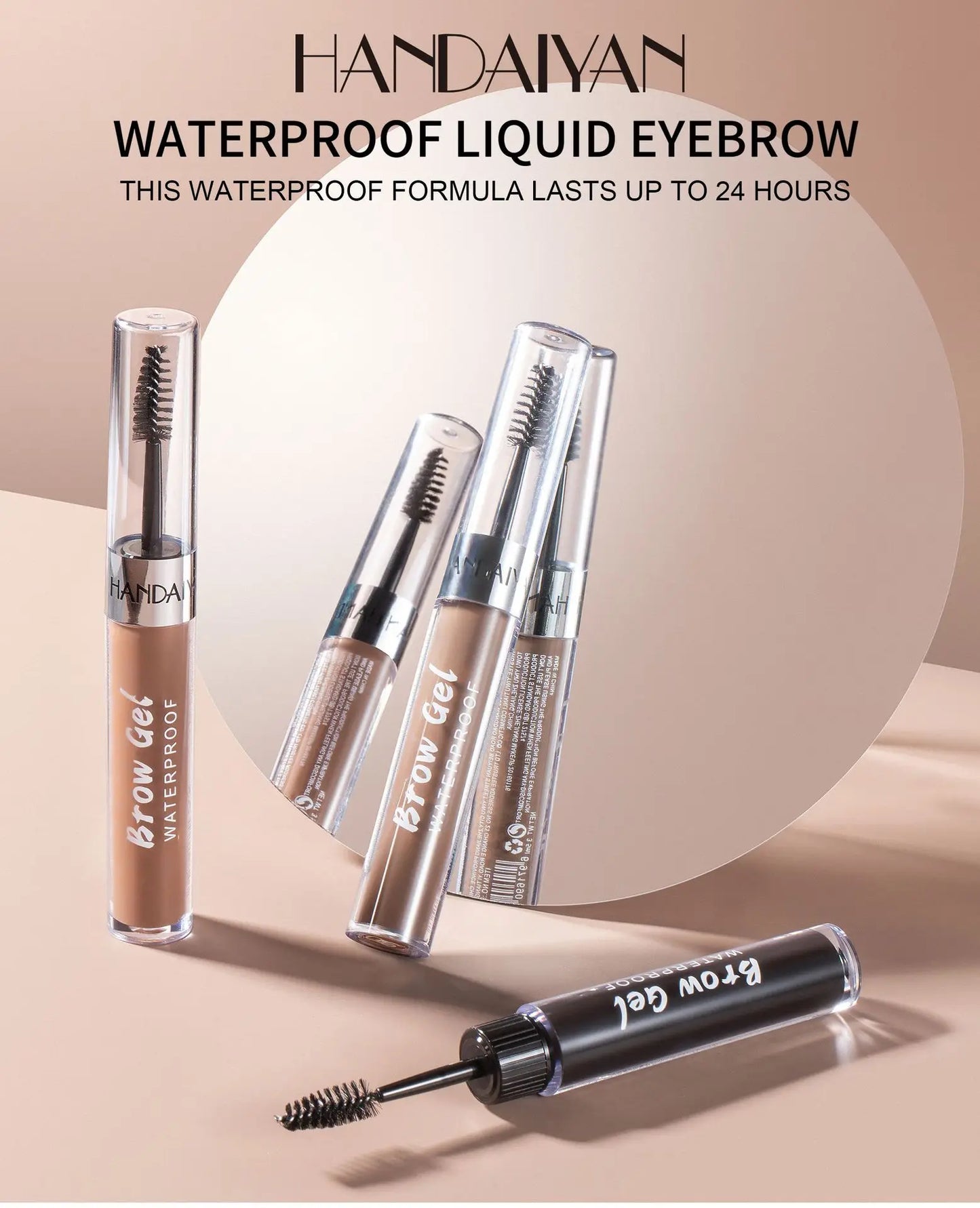 8 Color Liquid Eyebrow Cream Gel Waterproof Not easy to smudge Dyeing Eyebrow Tattoo Tint Double Head With Eyebrow Mascara Brush