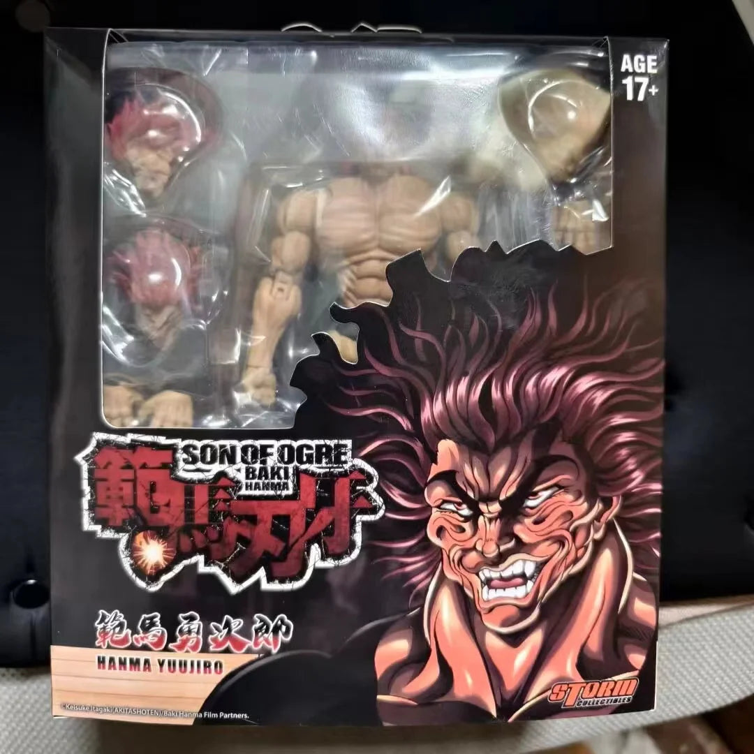 18cm Storm Toy Son Of Ogre Baki Anime Figures Yujiro Hanma Action Figure Statue Collection Figurine Model Doll Toy Birthday Gift