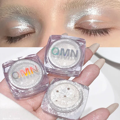 White Moonlight Fairy Highlight Powder Face Body Brightening High Gloss Loose Highlighter Pearl Shimmer Eyeshadow Glitter Powder