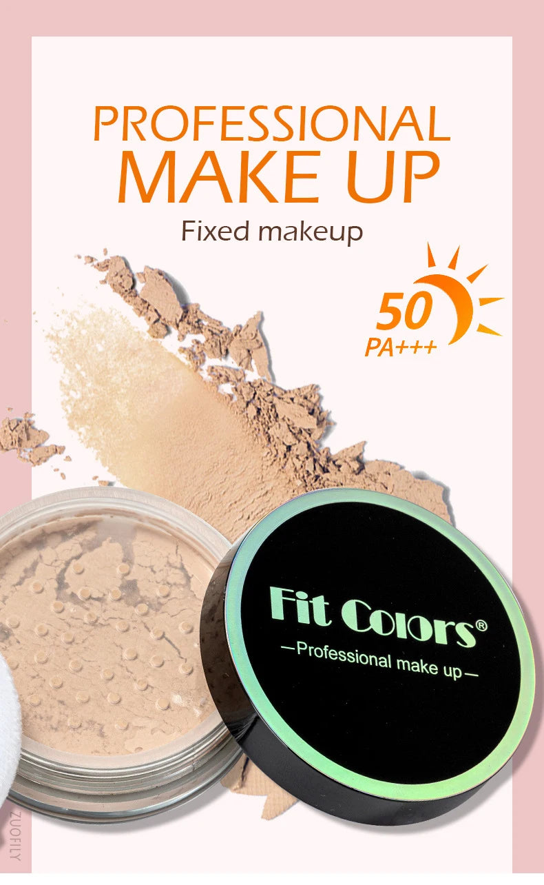 Makeup Sunscreen Loose Powder Oil-control Face Setting Powder Matte Finish Powder Fixed Makeup Brighten Foundation Base Cosmetic