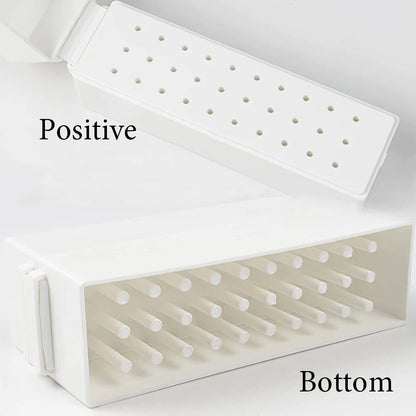 30 Holes Nail Drill Bits Storage Box Nail Grinding Head Holder Stand Display Container Milling Cutter Manicure Organizer Stand