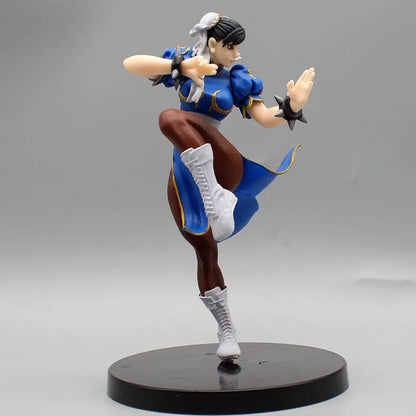 Street Fighter Figures Chun-Li PVC 18cm Action Figurines Chun Li Fighting Statue Decoration Doll Collection Model Toys Kid Gift