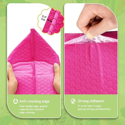 50Pcs Pink Delivery Package Packaging Small Business Supplies Envelopes Shipping Packages Bubble Envelope Packing Bag Mailer