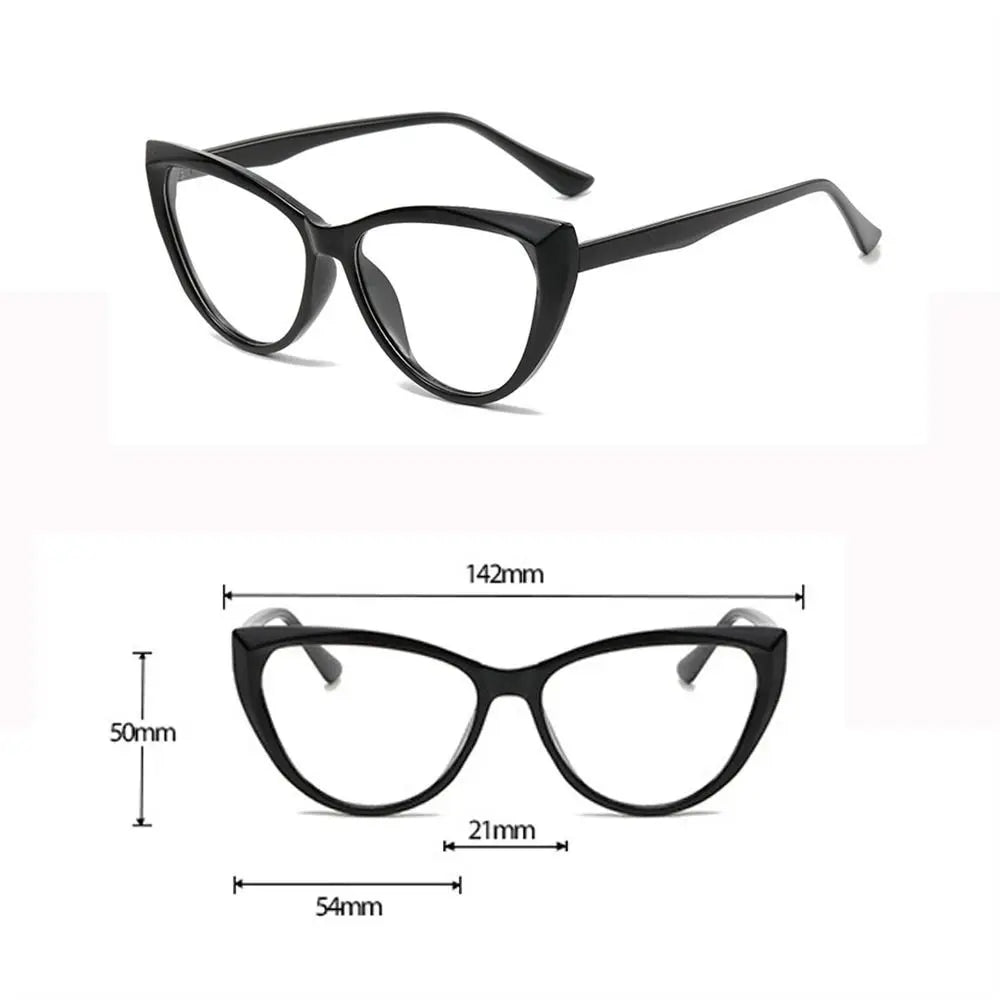 2024 New Anti Blue Light Cat Eye Glasses Women Men Brand Trend Transparent Computer Eyewear Optical Spectacle Blocking Eyeglass