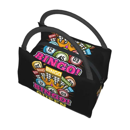 I Love Bingo Game Insulated Lunch Bags for School Office Waterproof Cooler Thermal Lunch Box Women lunchbag