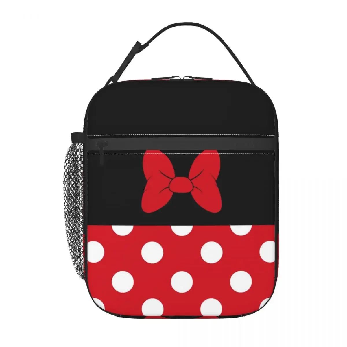 Cartoon Minnie Thermal Insulated Lunch Bags Women Animated Polkadots Lunch Tote for Outdoor Picnic Multifunction Food Box