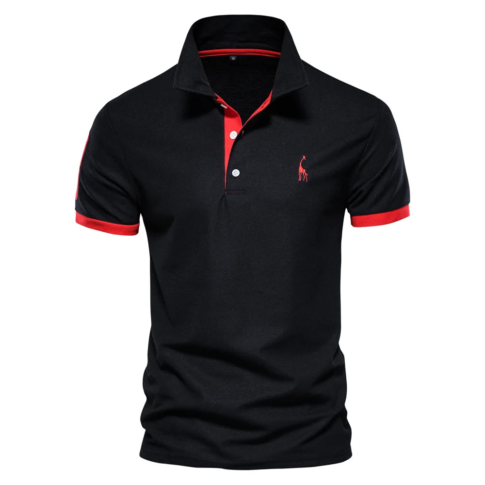 AIOPESON Embroidery 35% Cotton Polo Shirts for Men Casual Solid Color Slim Fit Mens Polos New Summer Fashion Brand Men Clothing