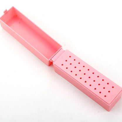 30 Holes Nail Drill Bits Storage Box Nail Grinding Head Holder Stand Display Container Milling Cutter Manicure Organizer Stand