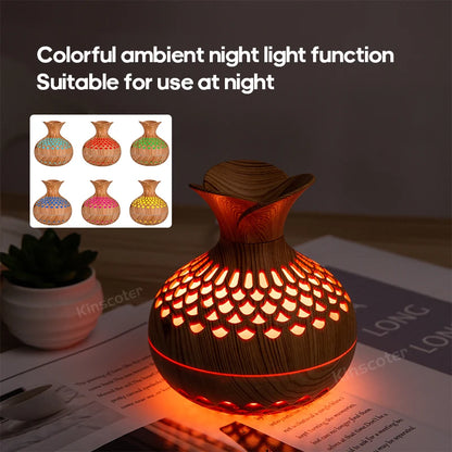 Wood Grain Humidifier 300ml USB Aroma Diffuser Atomizer USB Household Humidifier Hydrating Instrument Desktop Humidifier