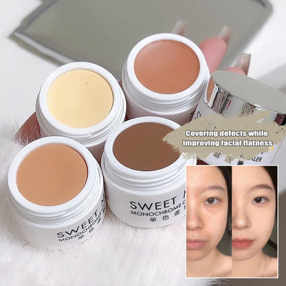 Moisturizing Concealer Cream Face Makeup Brown Contouring Waterproof Oil-Control Foundation Base Cover Dark Circles Acne Spots