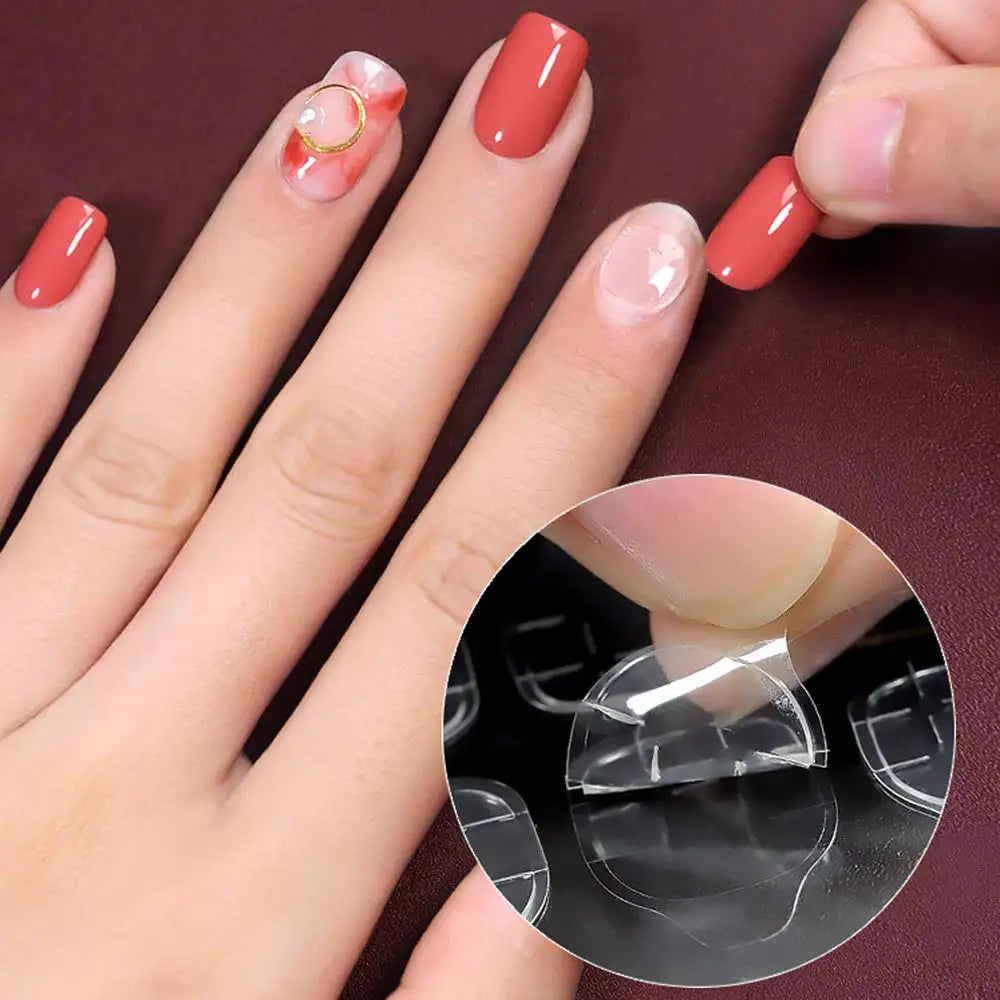 240PCS Strong Adhesive Glue Tape For Press-on Nail Tips - Double Side Adhesive Film For False Nails-Transparent Double Sided Gel