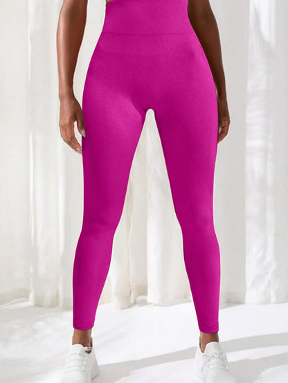 High Waist Seamless Yoga Tight Pants,Solid Color Fitness Workout Leggings,Women's Activewear