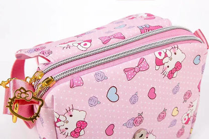 Kawaii Sanrio Hello Kitty Cartoon Anime Kuromi My Melody Messenger Bag Toy Cute Coin Purse Shoulder Bag Toy Girls Handbags