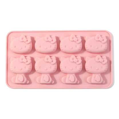 Kawaii Hello Kitty Ice Tray Silicone Mold Sanrio Cute Kuromi DIY Chocolate Biscuit Mold Baking Tool My Melody Candy Mold Gift