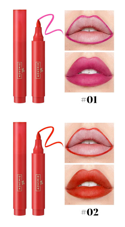 Water Lip Liner Marker Pen Hydrating Waterproof Lip Stain Long Lasting Colour Matte Lipstick Contour Pen With A Natural Effect