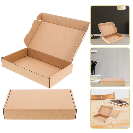 10 Pcs Carton Cardboard Mailer Boxes Book Shipping Kraft Paper for Small Business Gift Mailing Packaging Airplane