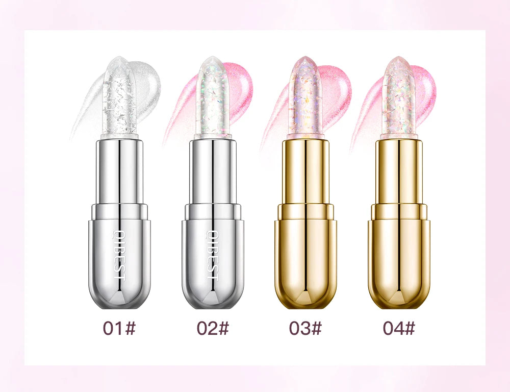 Sparkling Sequins Color Changing Lipstick Jelly Balm Moisturizing Glitter Pearl Lip Balm Long Lasting Transparent Lipstick Gel