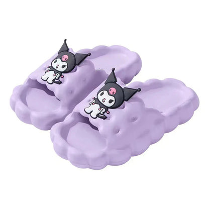 Sanrio Hello Kitty Slippers Kuromi Cartoon Kawaii Cute Anime Student Home Bathroom Bathing Anti-Slip Sandal New Children Gifts