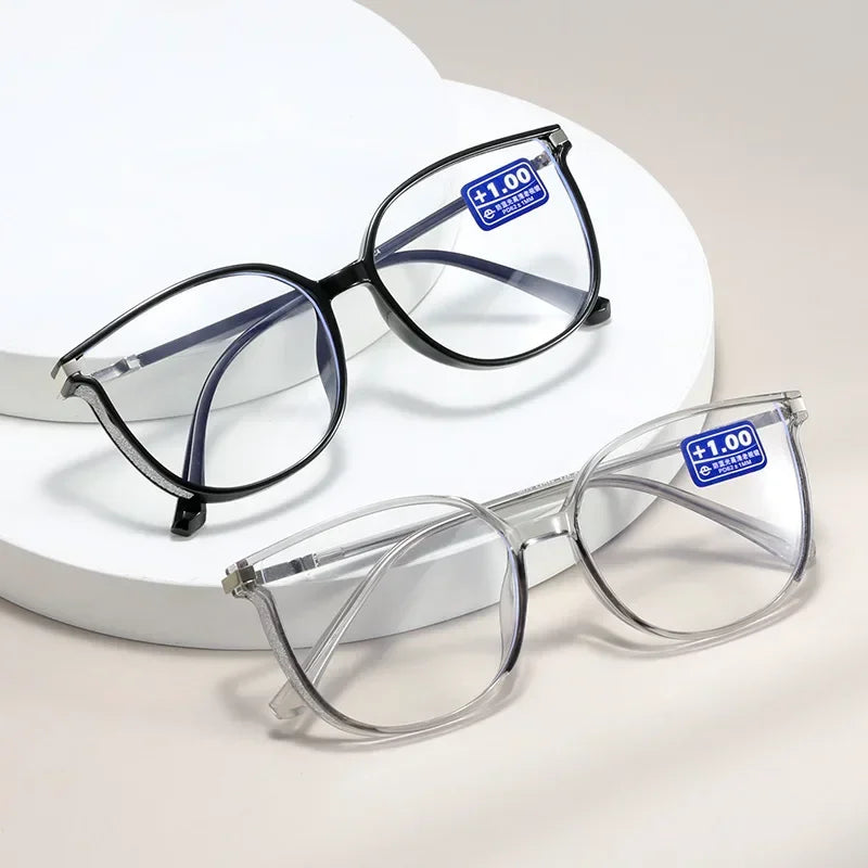 Luxury Far Sight Reading Glasses for Women Blue Light Blocking Computer Eyewear  New Trendy Cat Eye Eyeglasses for Women Men