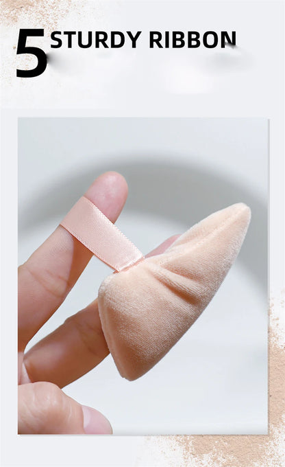 1/8Pcs Triangle Velvet Cosmetic Puff Make Up Loose Powder Application Sponges Face Contour Shadow Foundation Setting Makeup Puff