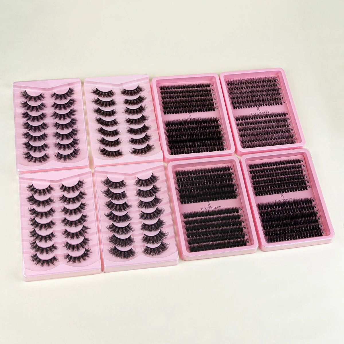 Flase eyelashes Gift box with 3pcs bond and seal,1pcs tweezer,1pcs lash brush,8pcs false eyelashes festival gift makeup tool