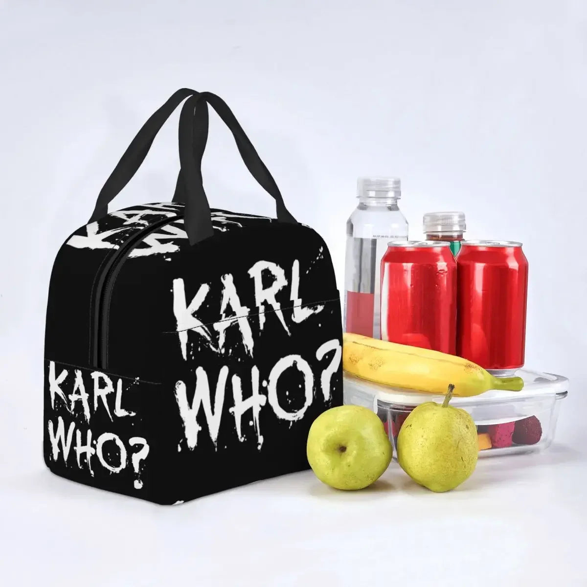 Lunch Bag for Women Kids Karl Who Thermal Cooler Portable Picnic Canvas Tote Bento Pouch