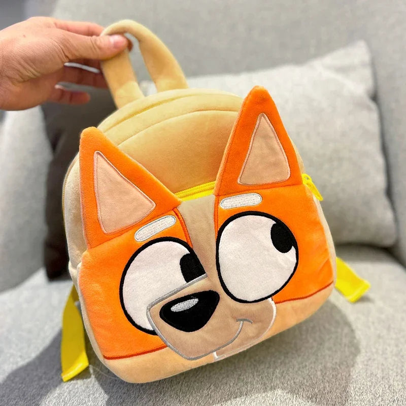 Bluey Anime Figures Kindergarten Kids Schoolbag Cartoon Bingo Plush Family Backpack Picnic Travel Photo Snack Bag Children Gifts