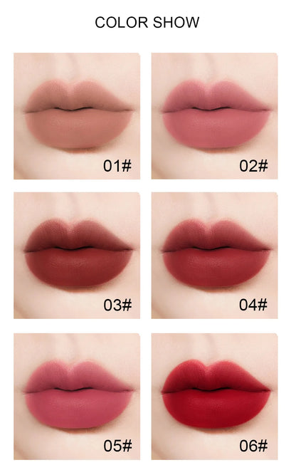 Lip-shaped Lipstick Makeup Temperature Color Changing Lazy Lipstick Velvet Matte Moisturizing Lip Gloss Waterproof Non-stick Cup